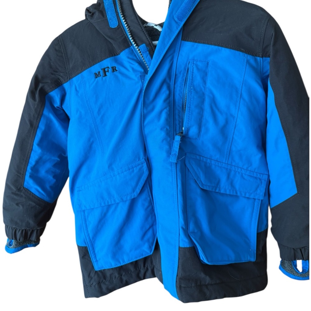 Land’s End  Kids Blue and Black Squall Waterproof Jacket